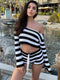 Knit Crop Top Shorts Sets